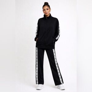 NWOT Victoria's Secret Black Tracksuit with White Accents